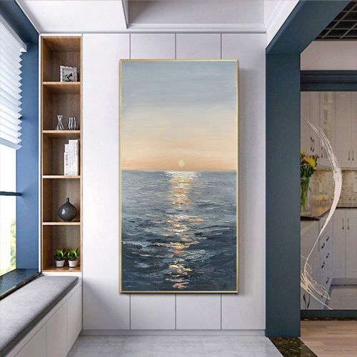 Handmade Canvas Oil Painting Interior Decoration Sea Sunset Modern Art Mural Living Room Bedroom Office Hotel Poster Handmade Canvas Oil Painting Interior Decoration Sea Sunset Modern Art Mural Living Room Bedroom Office Hotel Poster